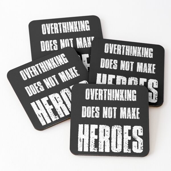Item preview, overthinking does not make heroes stop overthinking - motivational mental health designed and sold by XIOMOS.