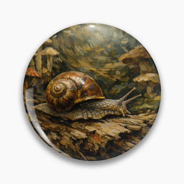 Item preview, Enchanted Forest Snail Oil Painting | Cottagecore Mushroom Fantasy Art designed and sold by cr6zym1nd.