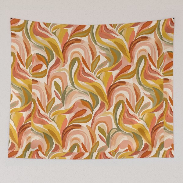 Item preview, Organic Wavy Shapes Mid Century Modern Earthy Tones designed and sold by SplashTastic.
