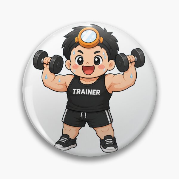 Item preview, KOREA HAENAM - Cute Chibi Fitness Trainer Gym Sticker designed and sold by KOREA-HAENAM.