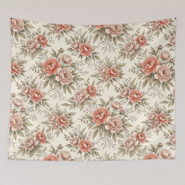 Item preview, Sepia Rose Pattern Botanical Illustration Victorian Floral designed and sold by SplashTastic.
