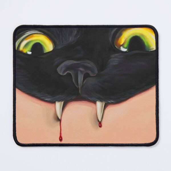 Item preview, Creepy Big Eye Black Cat Face designed and sold by Peac7e.