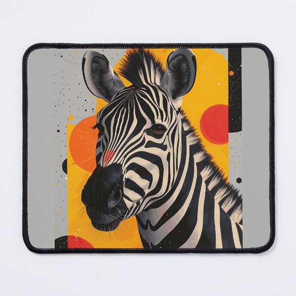 Item preview, Vibrant Pop Art Zebra with Geometric Sun Background designed and sold by colorful-white.
