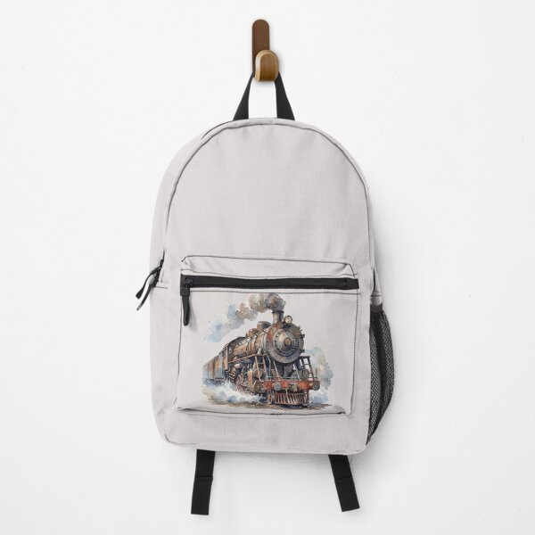 Item preview, Vintage Steam Locomotive Watercolor Train Art designed and sold by GogaVibeRe.