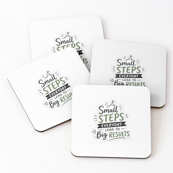 Item preview, Title: Small Steps Everyday Sticker | Motivational Quote Typography designed and sold by Ishratparween11.