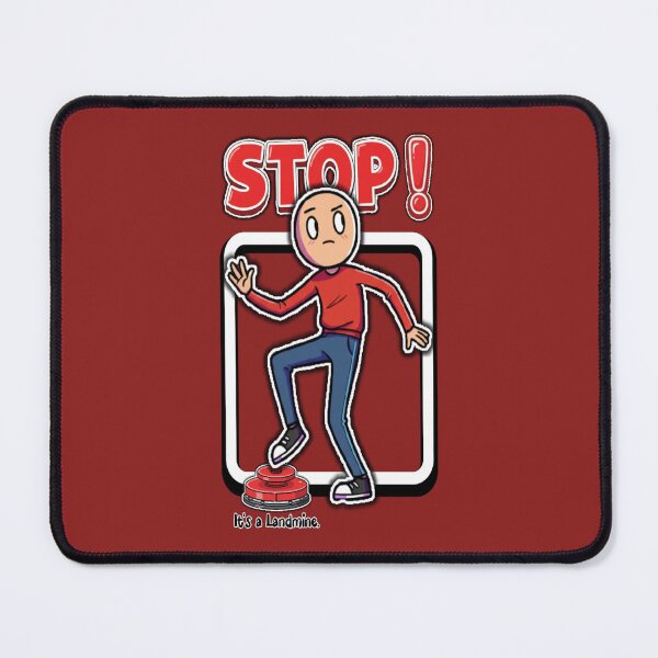 Item preview, Funny Landmine Warning Sticker Art - Don't Step There! designed and sold by mackyartsstudio.