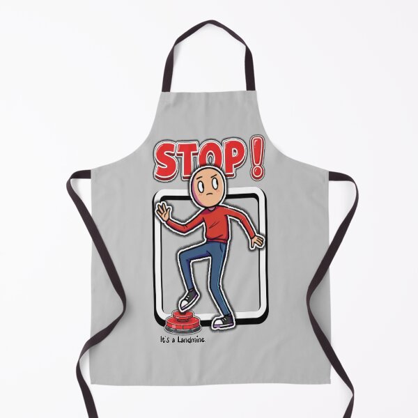 Item preview, Funny Landmine Warning Sticker Art - Don't Step There! designed and sold by mackyartsstudio.