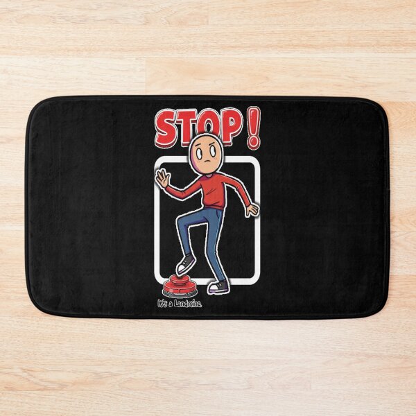 Item preview, Funny Landmine Warning Sticker Art - Don't Step There! designed and sold by mackyartsstudio.