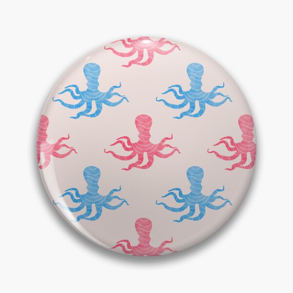 Item preview, Cute Blue and Pink Octopus Seamless Pattern designed and sold by Pevkay97.