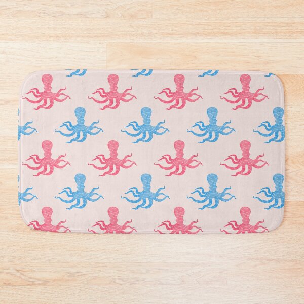 Item preview, Cute Blue and Pink Octopus Seamless Pattern designed and sold by Pevkay97.