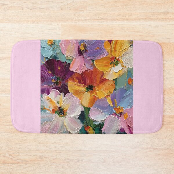 Item preview, Vibrant Colorful Floral Bouquet with Thick Palette Knife Texture designed and sold by colorful-white.