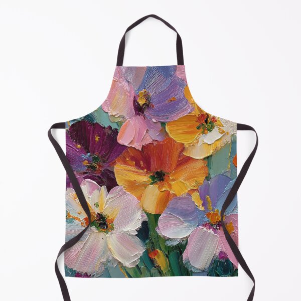Item preview, Vibrant Colorful Floral Bouquet with Thick Palette Knife Texture designed and sold by colorful-white.