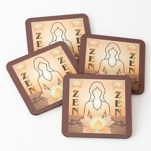 Item preview, Golden Zen Meditation - Boho Floral Yoga Art designed and sold by PaniKulka.