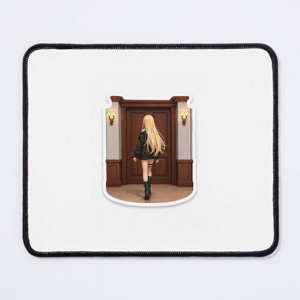 Item preview, Blonde Anime Girl Facing Wooden Door designed and sold by Farheen786.