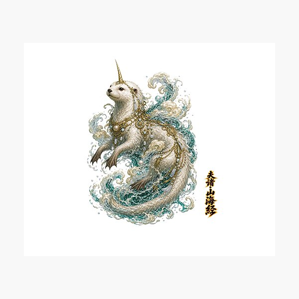 Item preview, Fuzhu The Flood-Beast with Four Horns Shan_Hai_Jing designed and sold by holyminix.