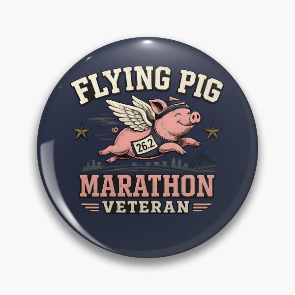 Item preview, Flying pig marathon veteran designed and sold by RockyLambda.