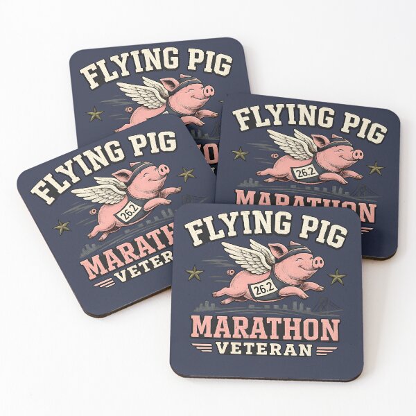 Item preview, Flying pig marathon veteran designed and sold by RockyLambda.