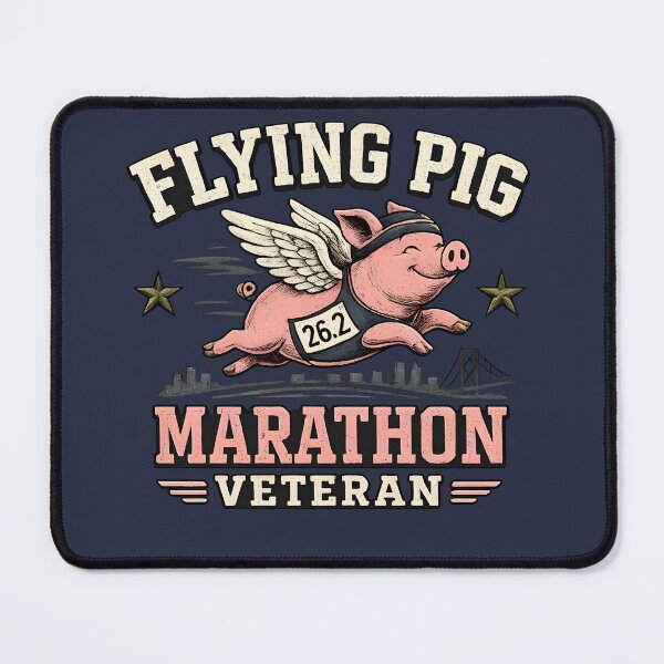 Item preview, Flying pig marathon veteran designed and sold by RockyLambda.