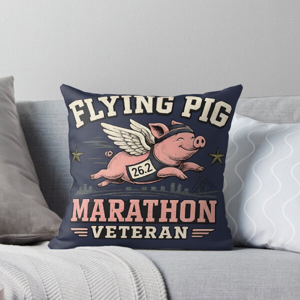 Item preview, Flying pig marathon veteran designed and sold by RockyLambda.