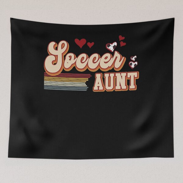 Item preview, Vintage Soccer Aunt Retro Hearts Tee designed and sold by LarryMBrown.