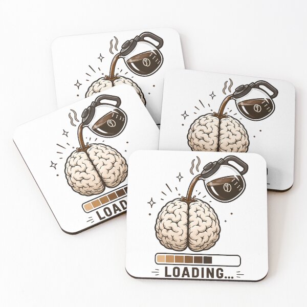 Item preview, Coffee Brain Loading – Funny Caffeine Boost Graphic for Coffee Lovers designed and sold by DariusZD.