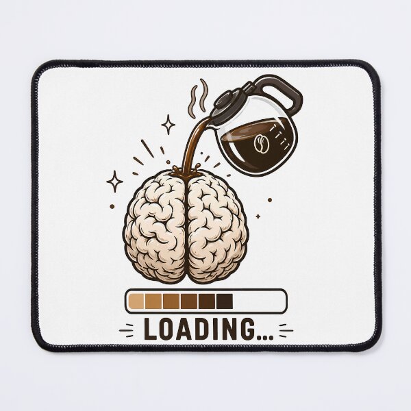 Item preview, Coffee Brain Loading – Funny Caffeine Boost Graphic for Coffee Lovers designed and sold by DariusZD.