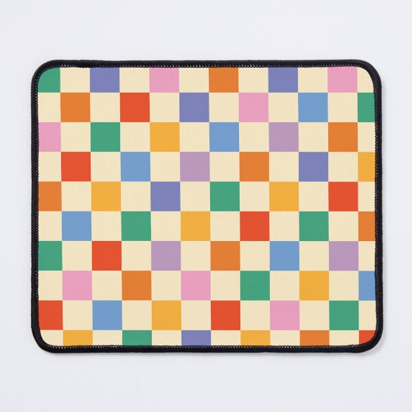 Item preview, Checkerboard Check Colorful Geometric Checked Pattern Blue Green Pink Mustard Red Beige designed and sold by SWETA HALDER.