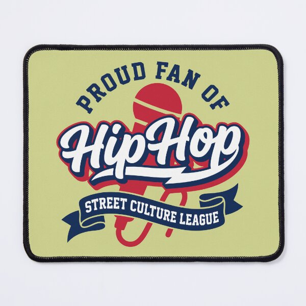 Item preview, Hip Hop Street Culture League Retro MC Microphone Vintage Navy and Red Streetwear designed and sold by Cozy-Old-Pub.