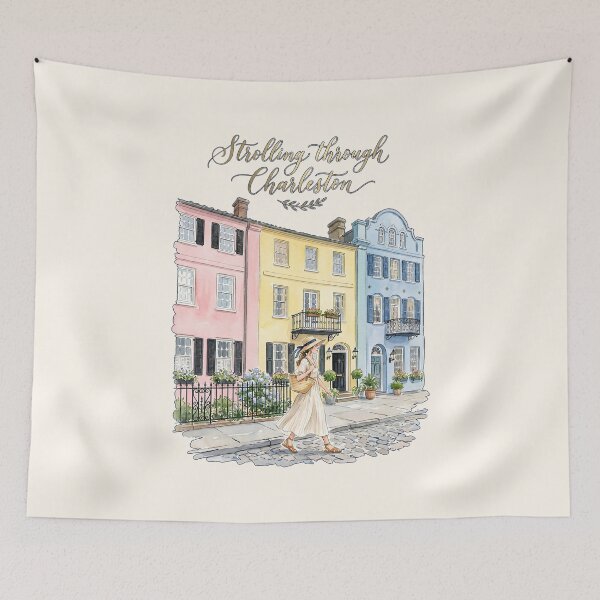 Item preview, Strolling Through Charleston Watercolor Architecture designed and sold by SplashTastic.