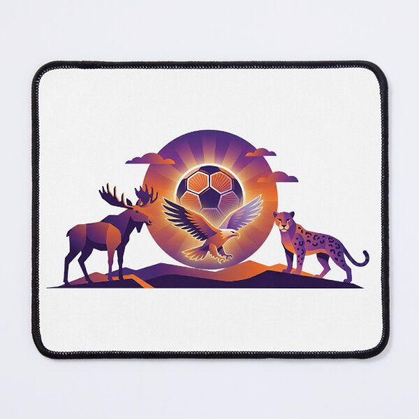 Item preview, Majestic Eagle Moose and Jaguar Soccer designed and sold by NadinGerasi.