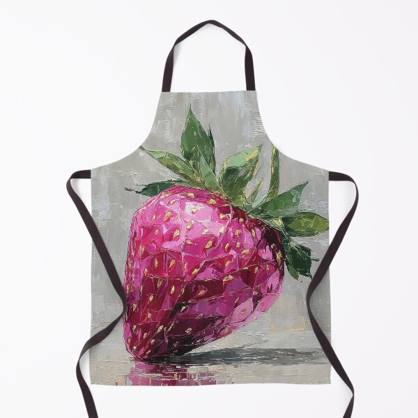 Item preview, Geometric Pink Strawberry with Thick Impasto Texture designed and sold by colorful-white.