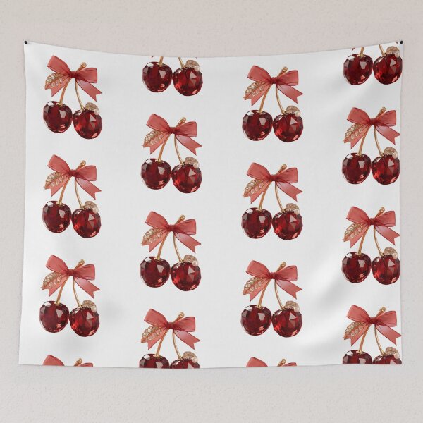 Item preview, Ruby Red Jeweled Cherries with Royal Knot designed and sold by PoenyL1rosy.