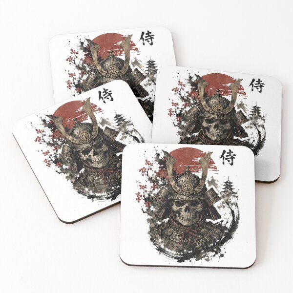 Item preview, Cyber Samurai Skull. designed and sold by HorrorInkStudio.