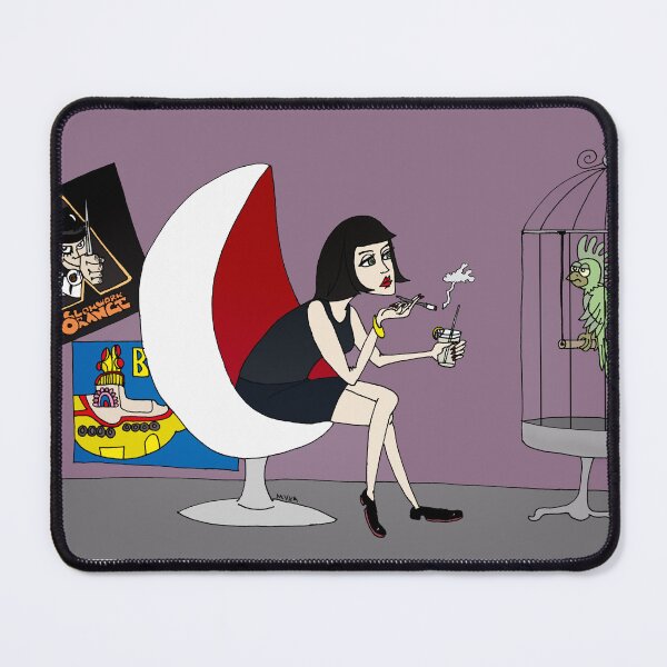 Item preview, Nostalgic Room – Aesthetic Literary Girl with Parrot Art designed and sold by MyxaART.