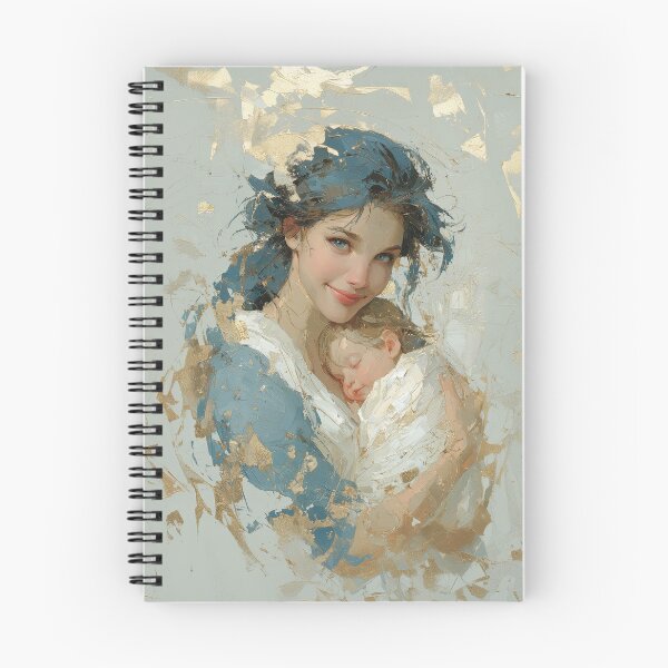 Item preview, Tender Motherhood Embrace with Gold Leaf Accents designed and sold by colorful-white.