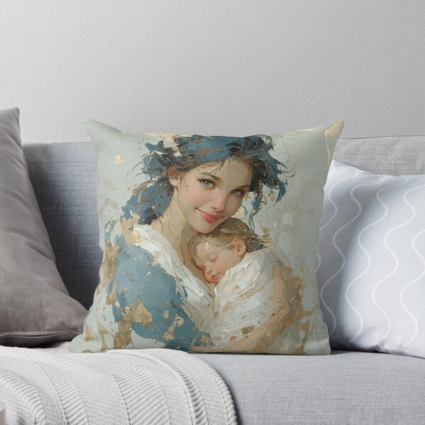 Item preview, Tender Motherhood Embrace with Gold Leaf Accents designed and sold by colorful-white.