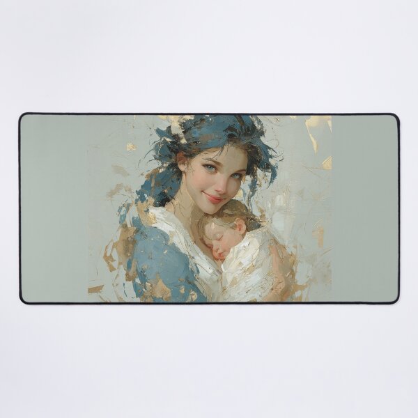 Item preview, Tender Motherhood Embrace with Gold Leaf Accents designed and sold by colorful-white.