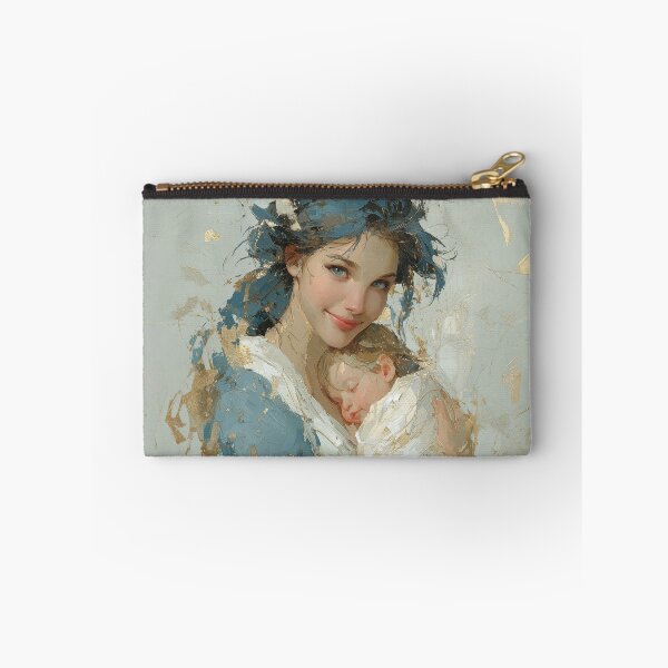 Item preview, Tender Motherhood Embrace with Gold Leaf Accents designed and sold by colorful-white.