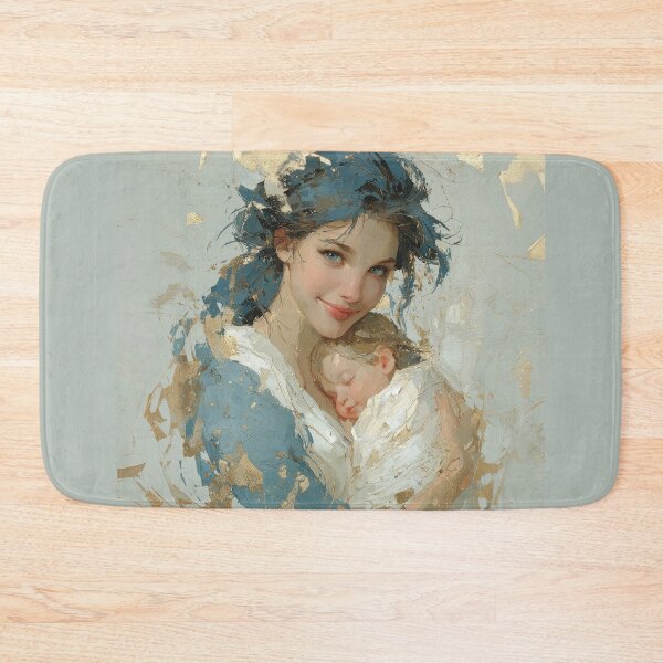 Item preview, Tender Motherhood Embrace with Gold Leaf Accents designed and sold by colorful-white.