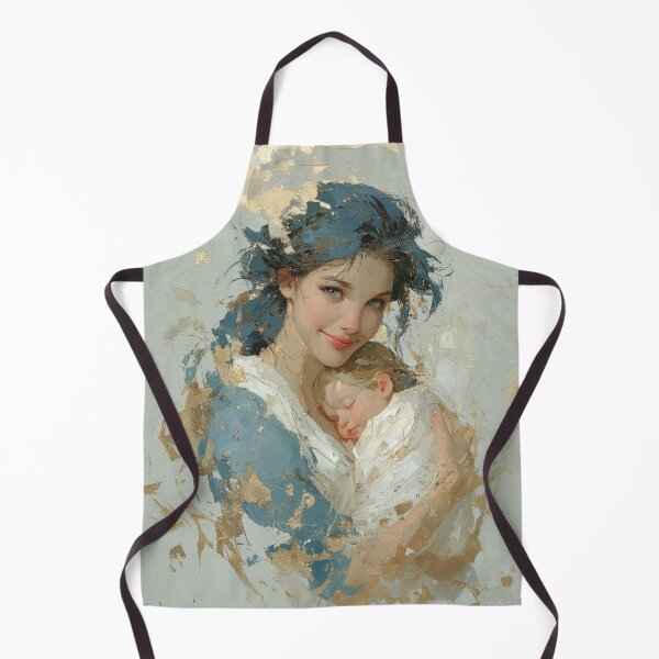 Item preview, Tender Motherhood Embrace with Gold Leaf Accents designed and sold by colorful-white.