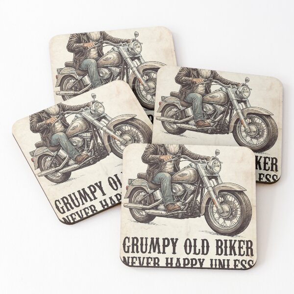 Item preview, Grumpy Old Biker — Never Happy Unless Riding Classi designed and sold by Jandedan.
