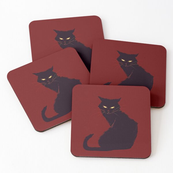 Item preview, Dark Red Shadow Cat Silhouette designed and sold by Peac7e.