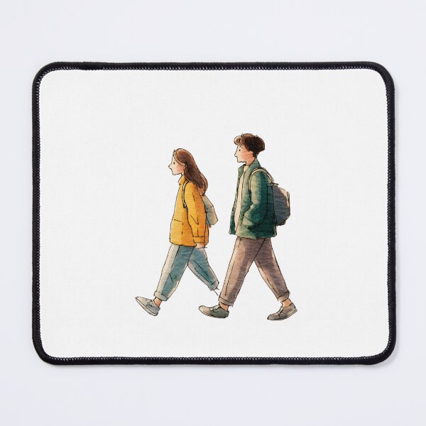 Item preview, Slow Living Aesthetic Walking Couple designed and sold by JaiSoftStudio.