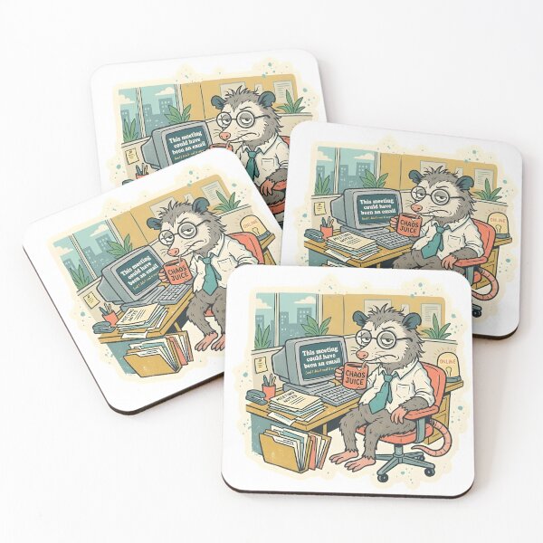 Item preview, Funny Opossum Office Humor | This Meeting Could Have Been An Email | Retro Corporate Chaos designed and sold by SergioMiklos.