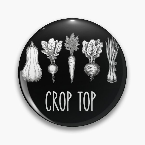 Item preview, Crop Top Gardening Pun Vegetable Illustration designed and sold by axiksa10.