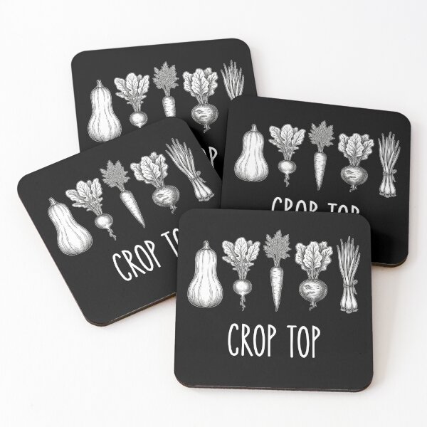 Item preview, Crop Top Gardening Pun Vegetable Illustration designed and sold by axiksa10.