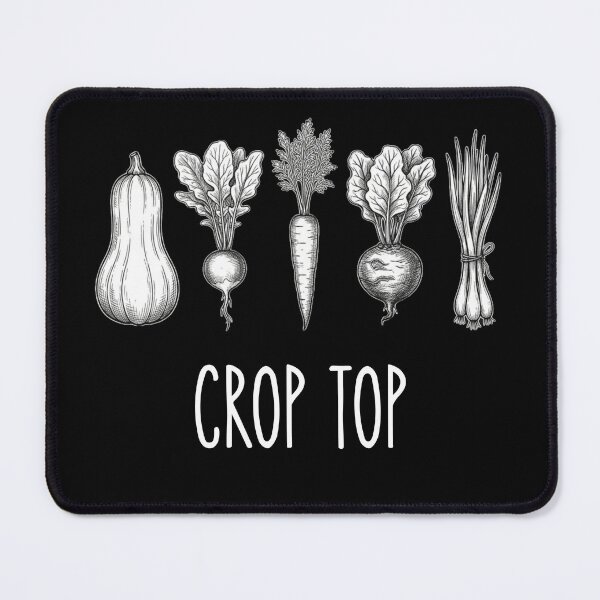 Item preview, Crop Top Gardening Pun Vegetable Illustration designed and sold by axiksa10.