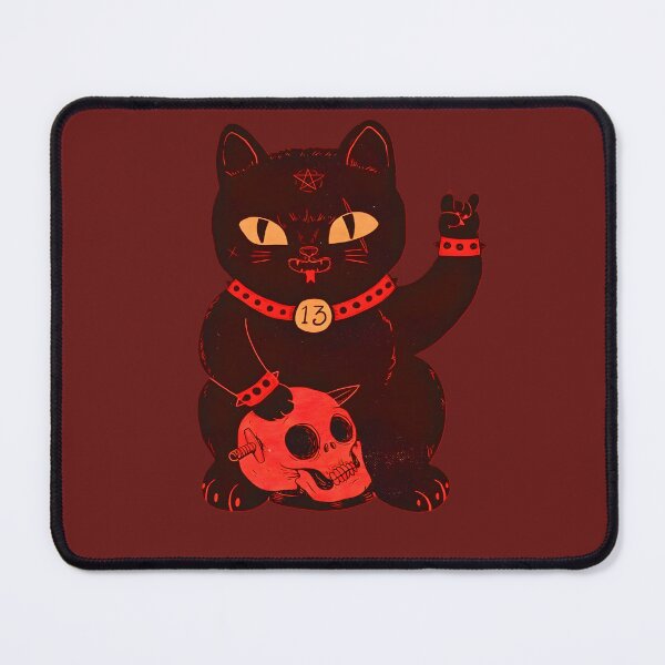 Item preview, Lucky Black Cat With Skull Charm designed and sold by Peac7e.