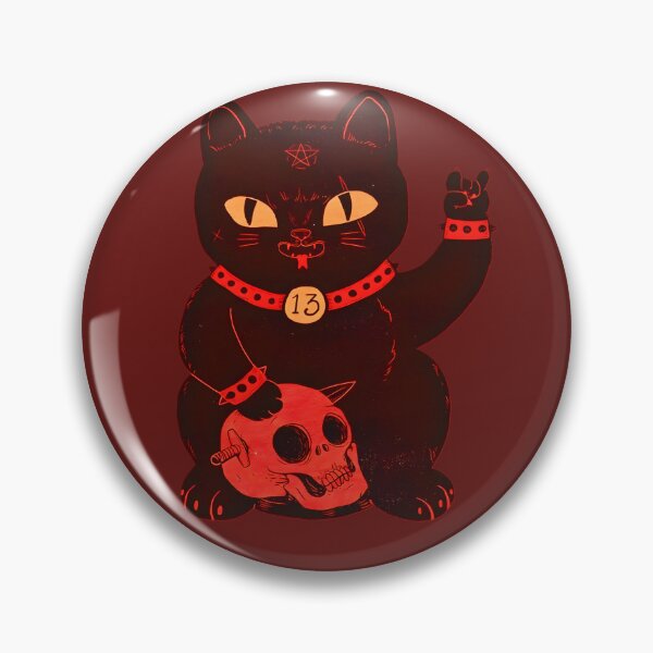 Item preview, Lucky Black Cat With Skull Charm designed and sold by Peac7e.