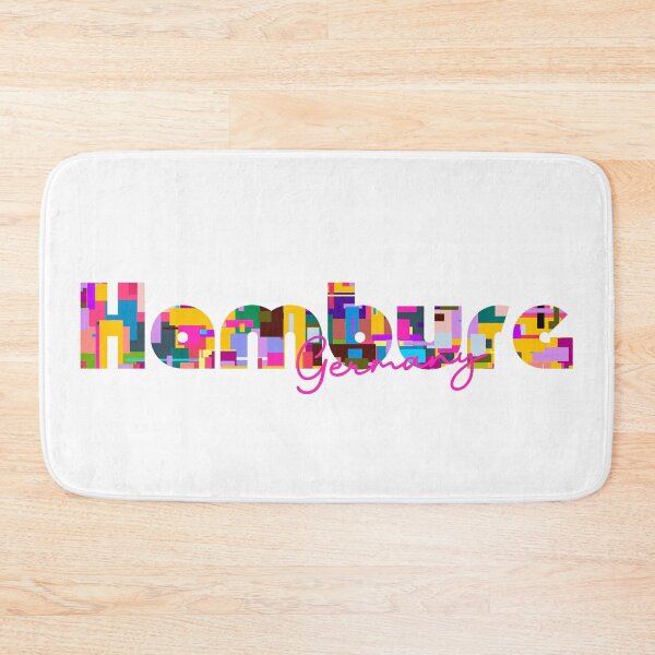 Item preview, Hamburg, Germany, Vibrant Abstract City Typography Art designed and sold by Wanderful-roads.
